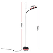 Artiss LED Floor Lamp with Remote Control & 4 Color Temperature Reading Living Room Bedroom Office LAMP-FLOOR-LED-174-BK