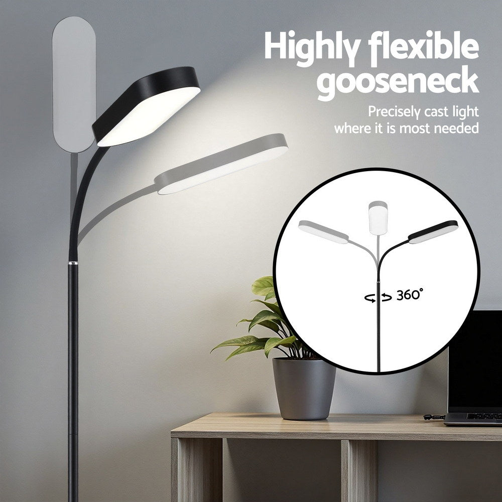 Artiss LED Floor Lamp with Remote Control & 4 Color Temperature Reading Living Room Bedroom Office LAMP-FLOOR-LED-174-BK
