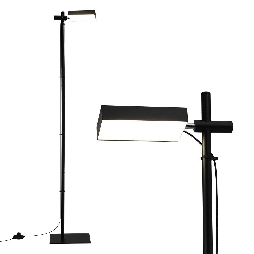 Artiss LED Floor Lamp, Modern Reading Lamp 360~ Rotating Adjustable Light Head,12W Standing Lamp for Living LAMP-FLOOR-LED-360-BK