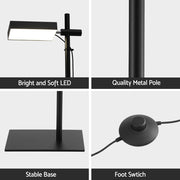 Artiss LED Floor Lamp, Modern Reading Lamp 360~ Rotating Adjustable Light Head,12W Standing Lamp for Living LAMP-FLOOR-LED-360-BK