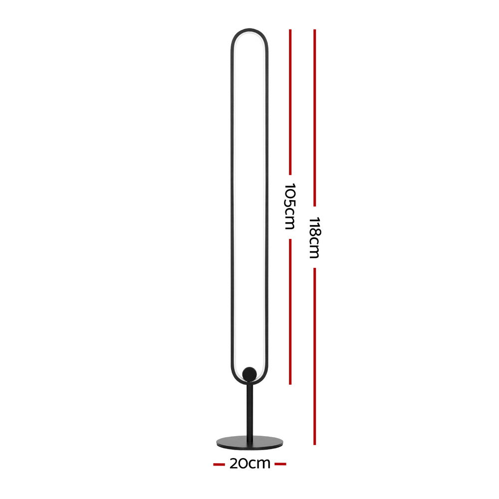 Artiss RGB LED Floor Lamp Remote Control Corner Light Stand Gaming Room 118CM LAMP-FLOOR-RGB-118-BK