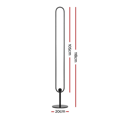 Artiss RGB LED Floor Lamp Remote Control Corner Light Stand Gaming Room 118CM LAMP-FLOOR-RGB-118-BK