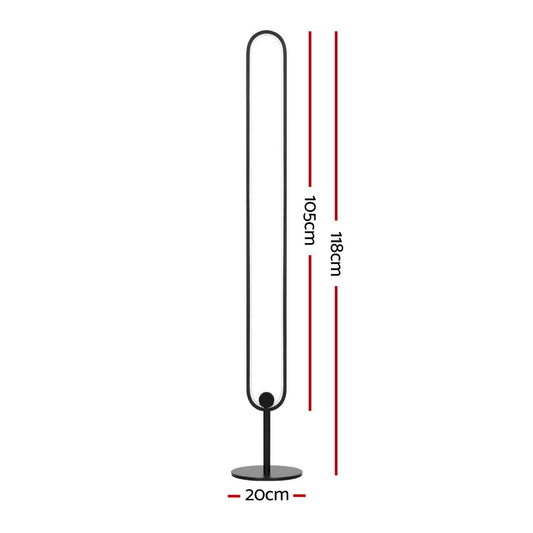 Artiss RGB LED Floor Lamp Remote Control Corner Light Stand Gaming Room 118CM LAMP-FLOOR-RGB-118-BK