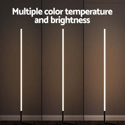 Artiss RGB LED Floor Lamp Remote Control Corner Light Stand Gaming Room 150CM LAMP-FLOOR-RGB-150-BK