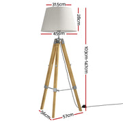 Artiss Tripod Floor Lamp Adjustable Height LED Light Stand Home Room Reading LAMP-FLOOR-SF-31016
