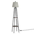 Artiss Floor Lamp 2 Tier Shelf Storage LED Light Stand Home Living Room Upright LAMP-FLOOR-SF-31097