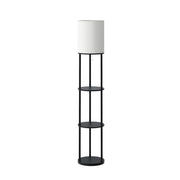 Artiss Floor Lamp 3 Tier Shelf Storage LED Light Stand Home Room Vintage Round LAMP-FLOOR-SF-F31171