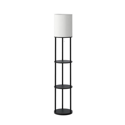 Artiss Floor Lamp 3 Tier Shelf Storage LED Light Stand Home Room Vintage Round LAMP-FLOOR-SF-F31171