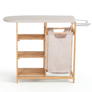 Artiss Laundry Basket Hamper with Ironing Board Bamboo LBH-B-BATH-BAM-GY
