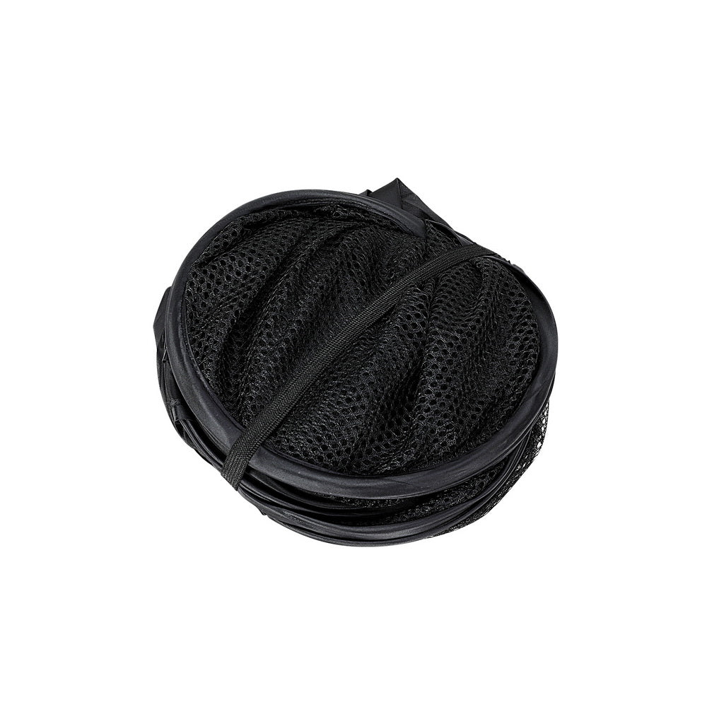 Artiss 2X Laundry Basket Hamper Foldable Black LBH-DOU-NET-BK