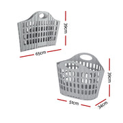 Artiss Laundry Basket Hamper Large Foldable Washing Clothes Storage Organiser LBH-SIN-BAS-GY
