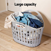 Artiss Laundry Basket Hamper Large Foldable Washing Clothes Storage Organiser LBH-SIN-BAS-GY