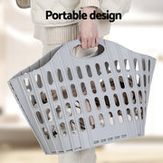 Artiss Laundry Basket Hamper Large Foldable Washing Clothes Storage Organiser LBH-SIN-BAS-GY