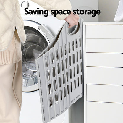 Artiss Laundry Basket Hamper Large Foldable Washing Clothes Storage Organiser LBH-SIN-BAS-GY