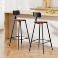 Artiss 2x Bar Stools Vintage Metal Chairs LC-BAR-CHR-ALEX-WALX2