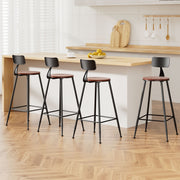 Artiss 4x Bar Stools Vintage Metal Chairs LC-BAR-CHR-ALEX-WALX4