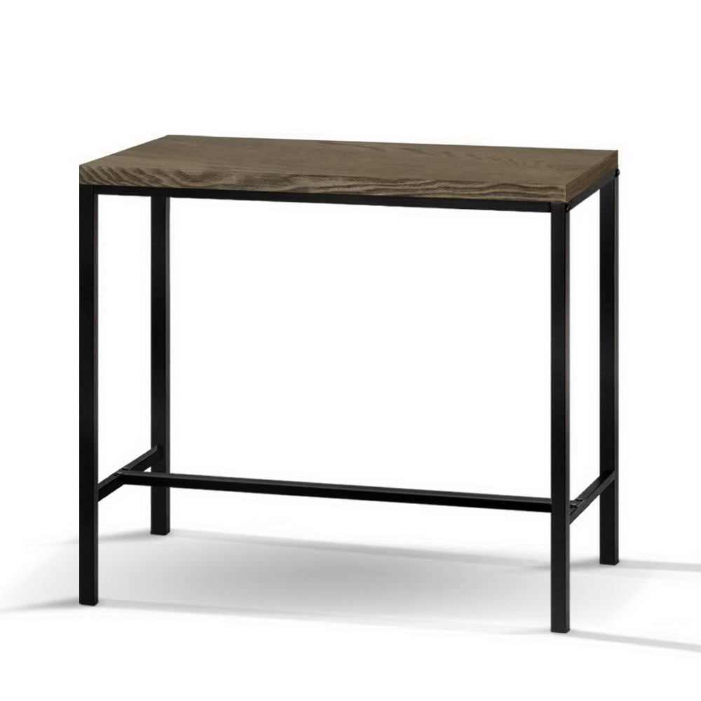 Artiss Vintage Industrial High Bar Table for Stool Kitchen Cafe Desk Dark Brown LC-BAR-TAB-ALEX-DARK-BR
