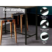 Artiss Vintage Industrial High Bar Table for Stool Kitchen Cafe Desk Dark Brown LC-BAR-TAB-ALEX-DARK-BR