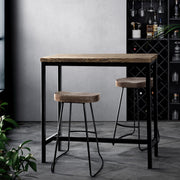 Artiss Vintage Industrial High Bar Table for Stool Kitchen Cafe Desk Dark Brown LC-BAR-TAB-ALEX-DARK-BR