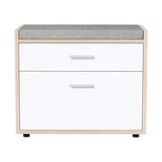 Artiss Shoe Rack Cabinet Bench 8 Pairs White Niva LC-FURNI-BEN01-WDWH