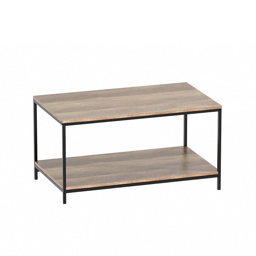 Artiss Coffee Table Rectangular 93CM Walnut Olin LC-FURNI-COF01-WD