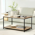 Artiss Coffee Table Rectangular 93CM Walnut Olin LC-FURNI-COF01-WD