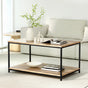 Artiss Coffee Table Rectangular 93CM Walnut Olin LC-FURNI-COF01-WD