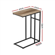 Artiss Coffee Table Side Table Walnut Anika LC-FURNI-COF03-WD