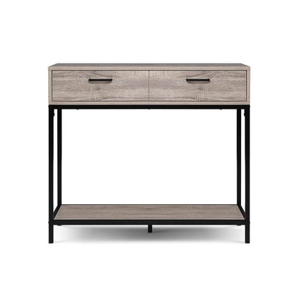 Artiss Hallway Console Table Hall Side Entry Display Desk Drawer Storage Oak LC-FURNI-SIDE01-OAK