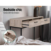 Artiss Hallway Console Table Hall Side Entry Display Desk Drawer Storage Oak LC-FURNI-SIDE01-OAK