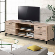 Artiss TV Cabinet Entertainment Unit 132cm Pine Tania LC-FURNI-TV01-OAK-AB