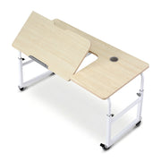 Artiss Mobile Laptop Desk Overbed Table Adjustable Computer Stand Bedside Cart LD-FWS10-2-MA