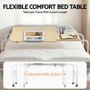 Artiss Mobile Laptop Desk Overbed Table Adjustable Computer Stand Bedside Cart LD-FWS10-2-MA
