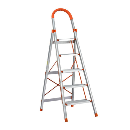 Giantz 5 Step Ladder Multi-Purpose Folding Aluminium Light Weight Non Slip Platform LD-H-ALU-5STEP-OS