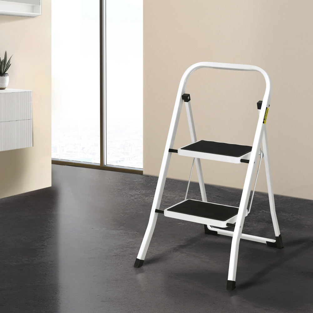 Giantz 2 Step Ladder Multi-Purpose Folding Steel Light Weight Platform LD-STEEL-2STEP
