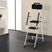 Giantz 4 Step Ladder Multi-Purpose Folding Steel Platform Tool Bag Handrails LD-STEEL-4STEP-TB