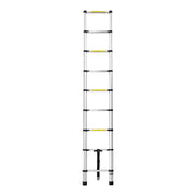 Giantz 2.6M Telescopic Ladder Aluminium Extension Extendable Steps Adjustable Height LD-TLCP-ALU-S-2.6M