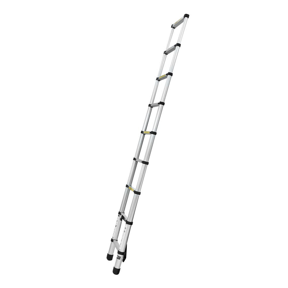 Giantz 2.6M Telescopic Ladder Aluminium Extension Extendable Steps Adjustable Height LD-TLCP-ALU-S-2.6M