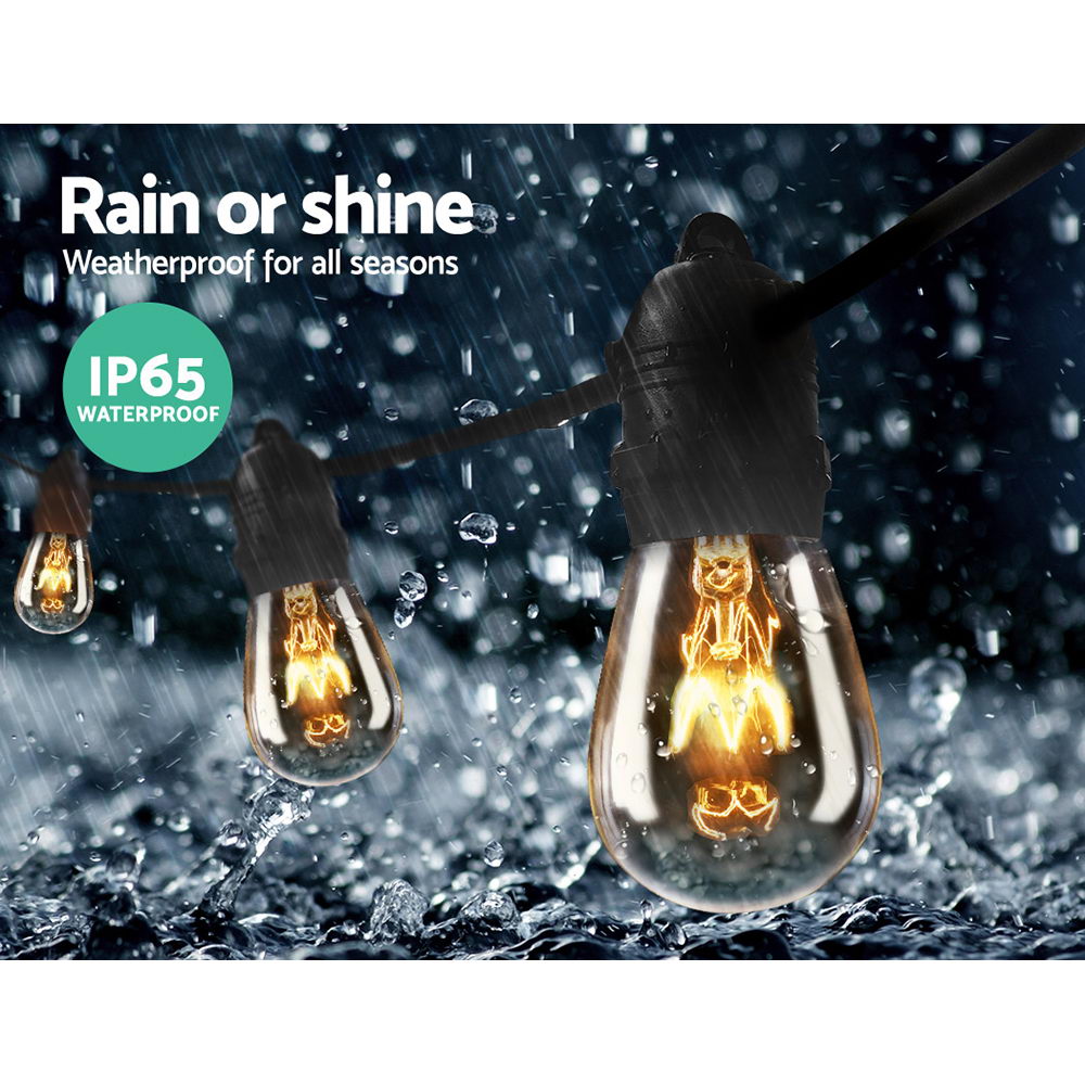 38m LED Festoon String Lights Outdoor Christmas Wedding Waterproof Garden Decor LIGHT-A-S14-40-WW