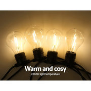 59m LED Festoon String Lights Outdoor Christmas Decorations Wedding Garden Party LIGHT-B-A19-60-WW