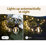 17m Solar Festoon Lights Outdoor LED String Light Christmas Wedding Decor LIGHT-B-SOLAR-G45-15-WW