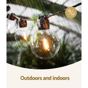 17m Solar Festoon Lights Outdoor LED String Light Wedding Christmas Party LIGHT-B-SOLAR-G80-15-WW