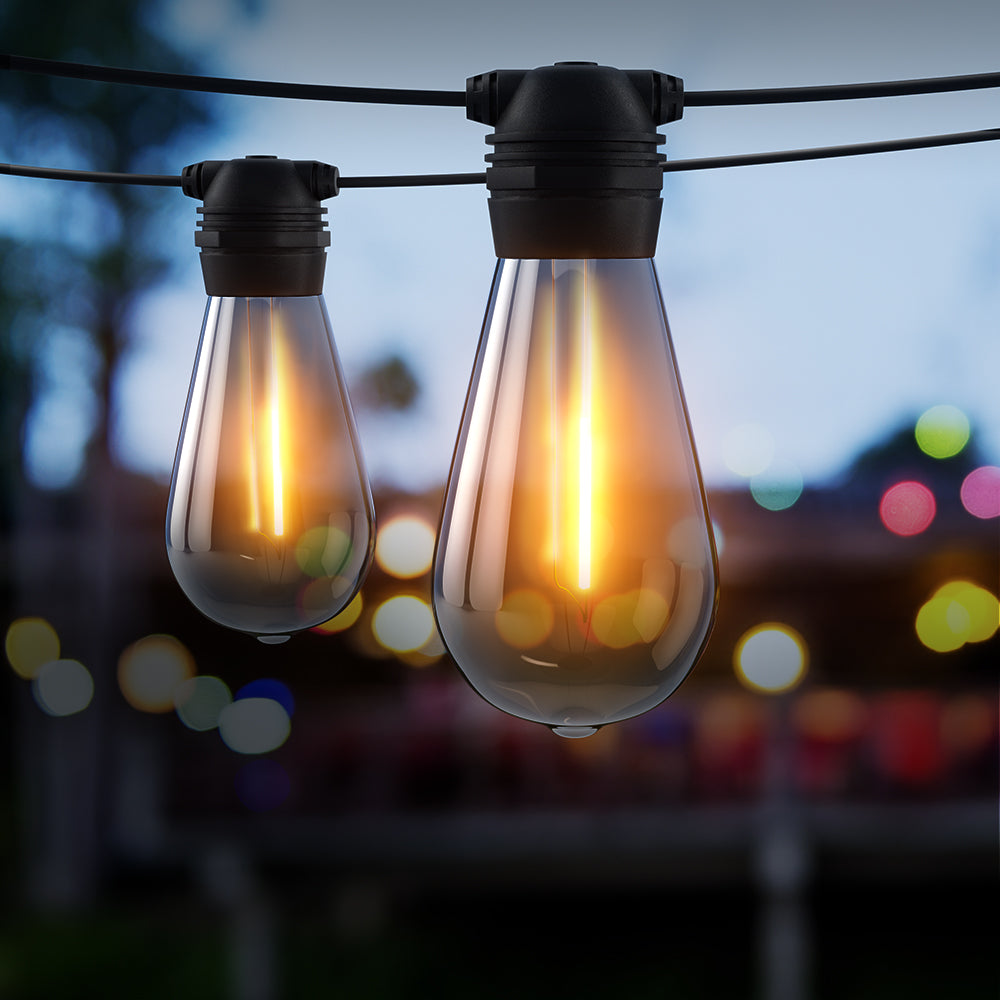 23m Solar Festoon Lights Outdoor LED String Light Xmas Party Decorations LIGHT-B-SOLAR-ST64-20-WW
