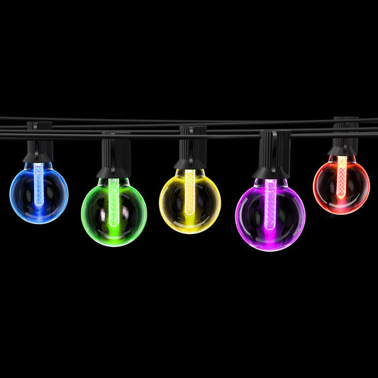 Gardeon Smart Festoon Lights Outdoor Waterproof RGB LED String Light WiFi APP LIGHT-RGB-G40-15-MC