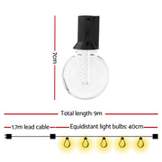 Gardeon Smart Festoon Lights Outdoor Waterproof RGB LED String Light WiFi APP LIGHT-RGB-G40-15-MC