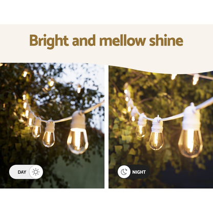 14M LED Festoon Light Outdoor String Light Christmas Wedding Party Decorations LIGHT-WC-B-S14-10-WW