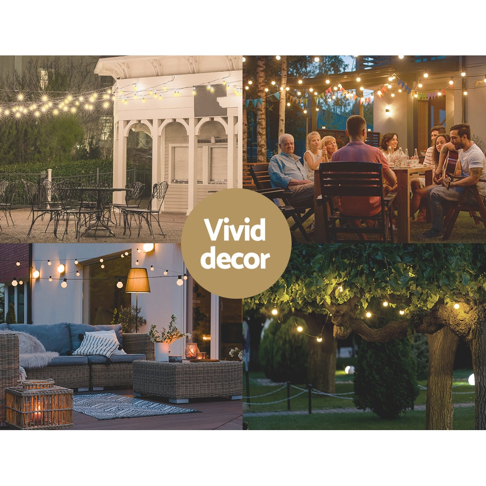 50M LED Festoon Light Outdoor String Light Christmas Wedding Party Decorations LIGHT-WC-B-S14-50-WW