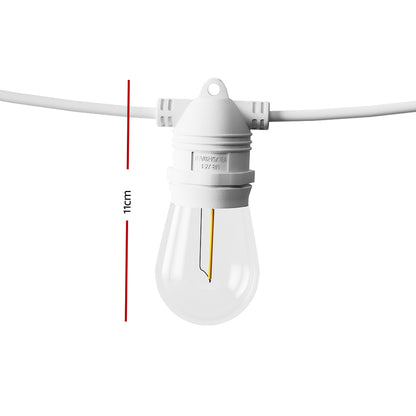 59M LED Festoon Light Outdoor String Light Christmas Wedding Party Decorations LIGHT-WC-B-S14-60-WW