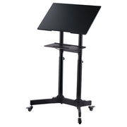 Artiss Mobile Lectern Stand, Adjustable Sit-to-Stand Presentation Podium w/ Wheels Black