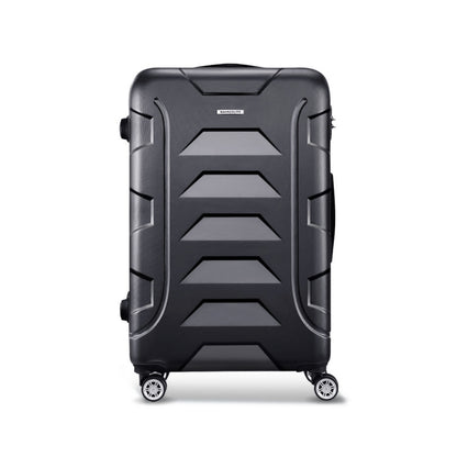 Wanderlite 28 Inch Luggage with TSA Lock Spinner Travel Suitcase Carry On Hard Shell Luggage Case Black LUG-ABS-BOS-28-BK